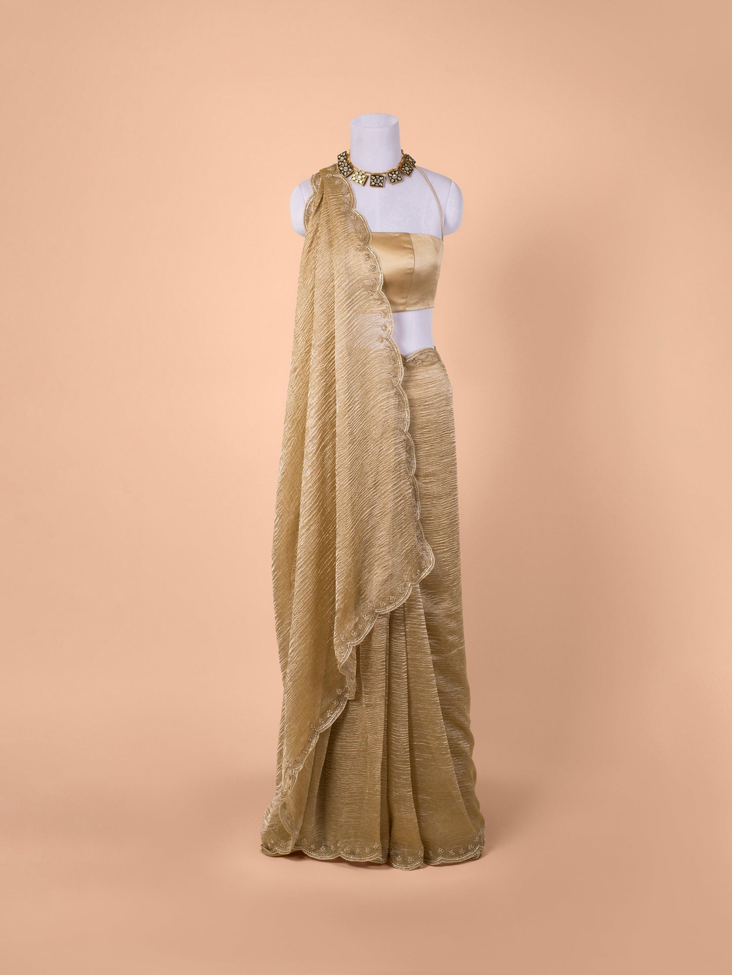 Handwoven Antique Tissue Saree