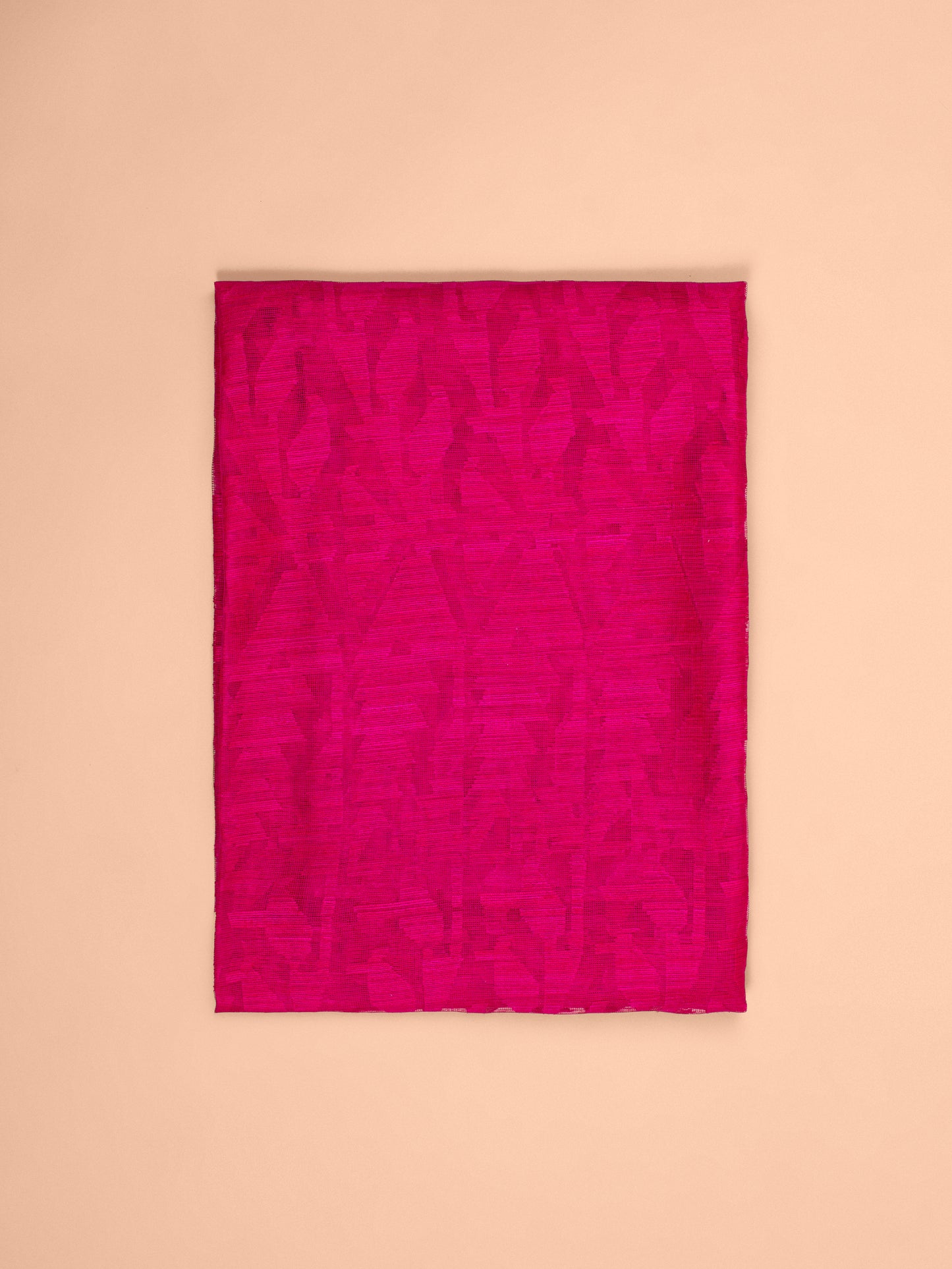 Handwoven Rani Pink Silk Net Fabric