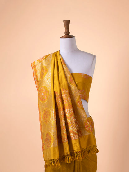 Handwoven Mustard Silk Saree