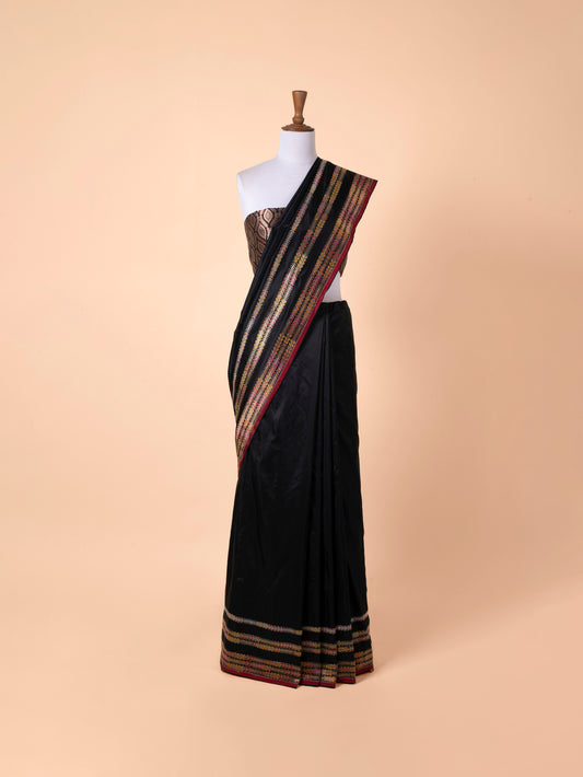 Handwoven Black Silk Saree