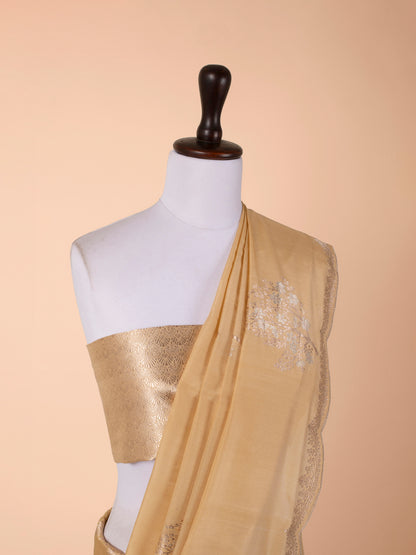 Handwoven Beige Silk Saree