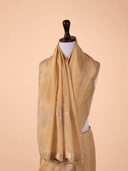 Handwoven Beige Silk Saree