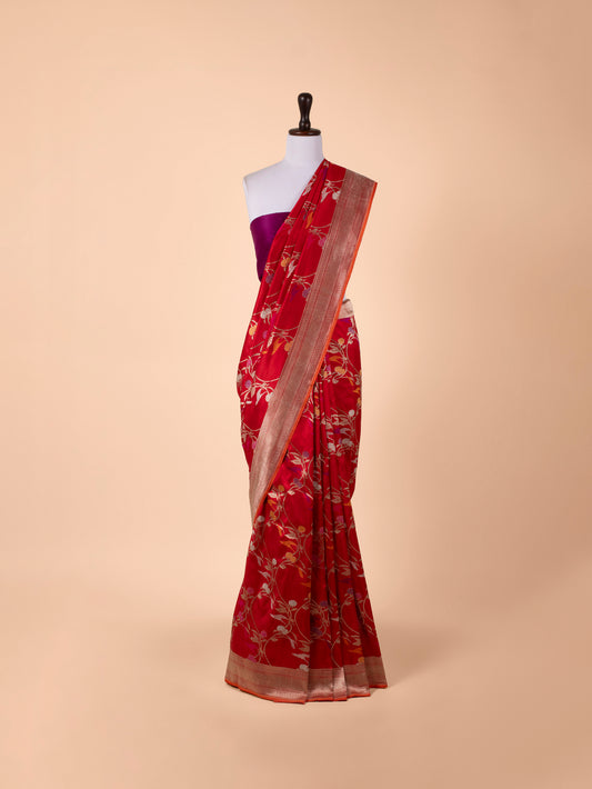 Handwoven Red Silk Saree