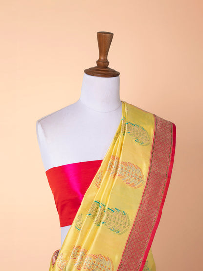 Handwoven Yellow Silk Saree