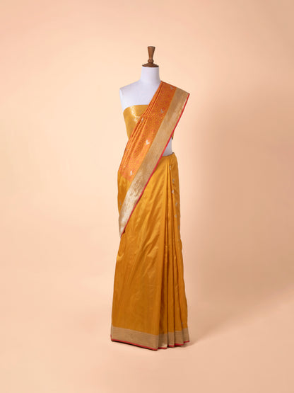 Handwoven Mustard Silk Saree