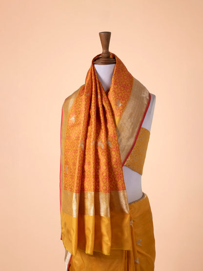 Handwoven Mustard Silk Saree