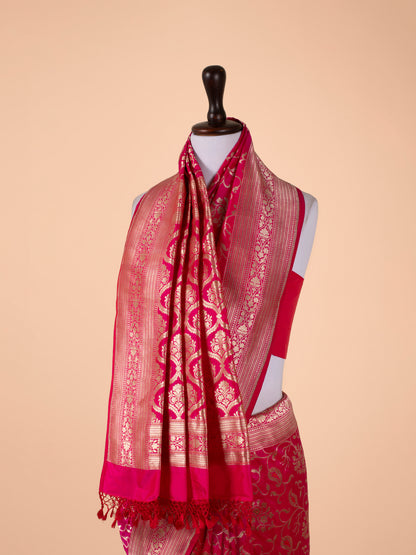 Handwoven Rani Pink  Silk Saree