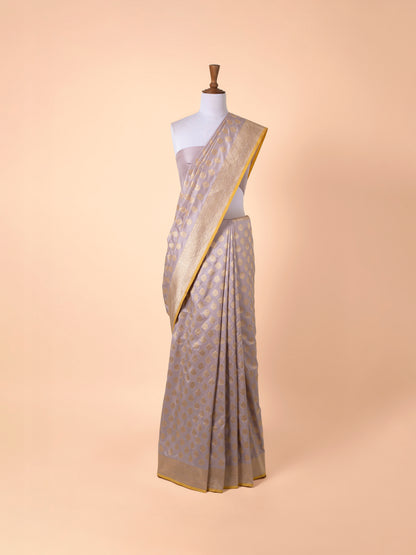 Handwoven Mauve Silk Saree