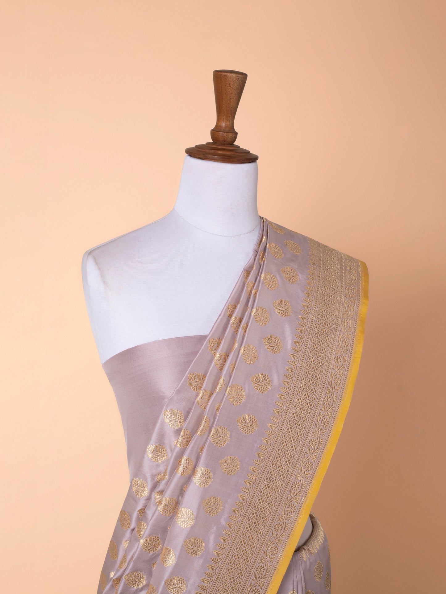 Handwoven Mauve Silk Saree