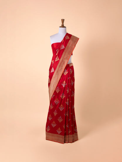 Handwoven Red Silk Saree