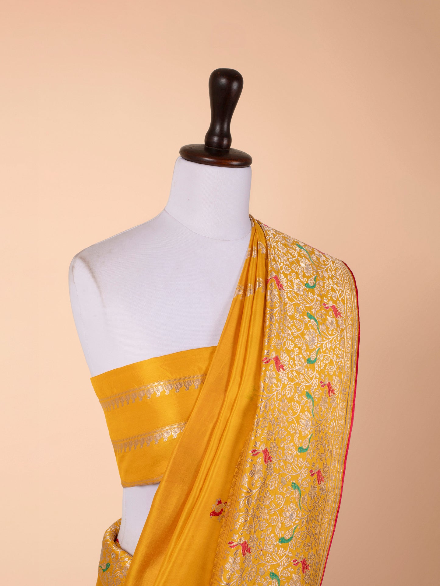 Handwoven Mustard Silk Saree