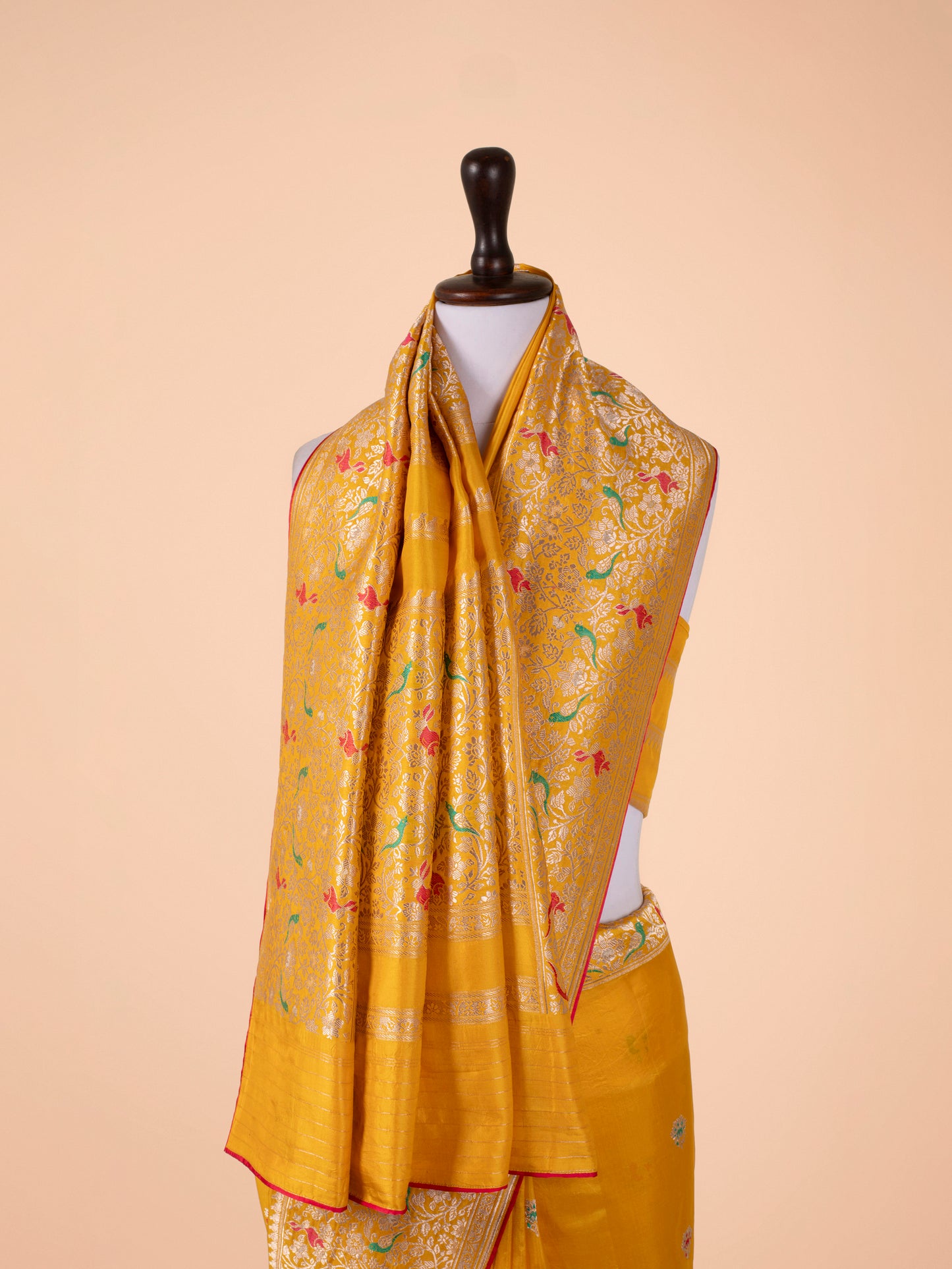 Handwoven Mustard Silk Saree