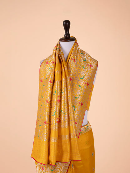 Handwoven Mustard Silk Saree