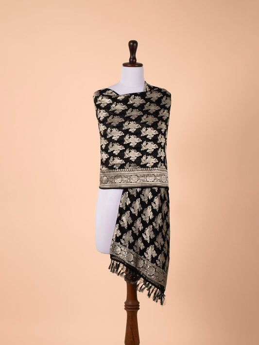 Handwoven Black Georgette Dupatta