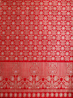 Handwoven Red Silk Lehenga