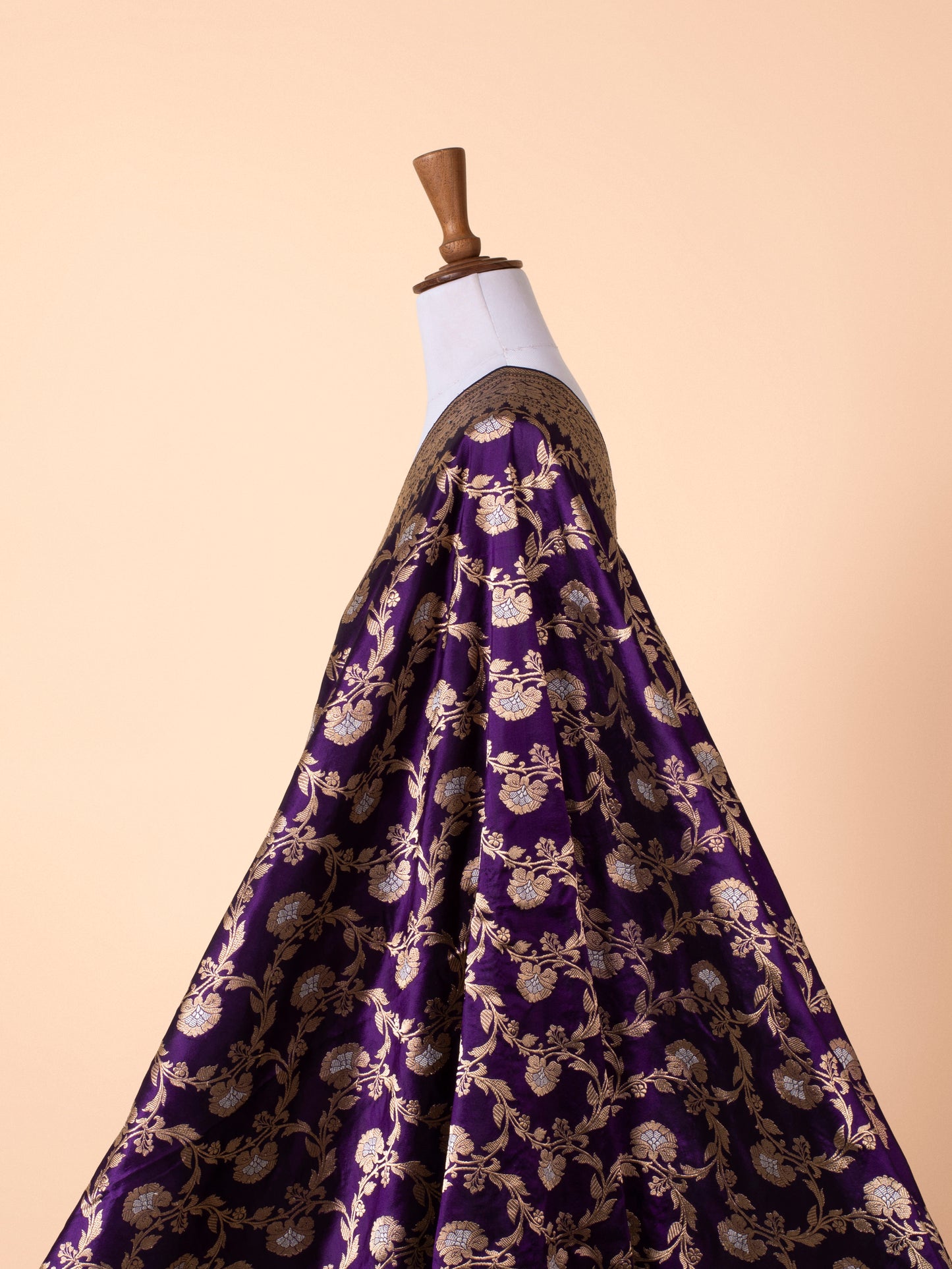 Handwoven Purple Silk Dupatta