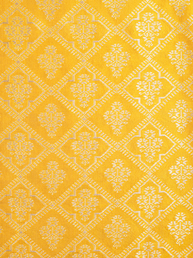 Handwoven Yellow Silk Lehenga