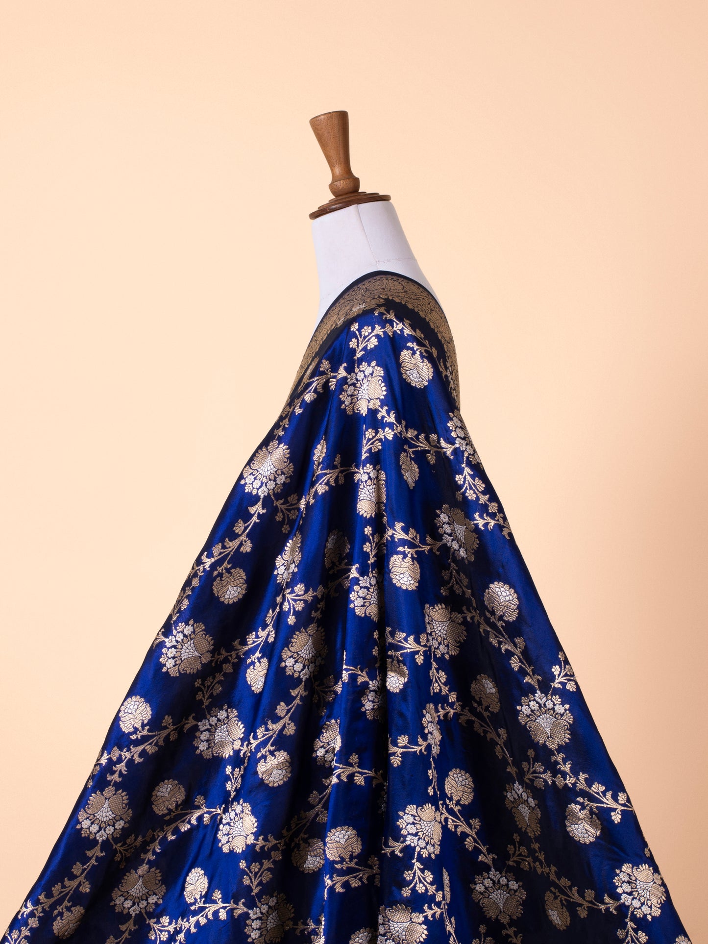 Handwoven Blue Silk Dupatta