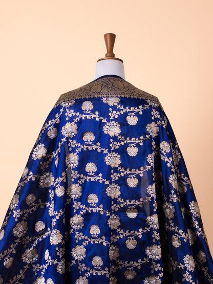 Handwoven Blue Silk Dupatta