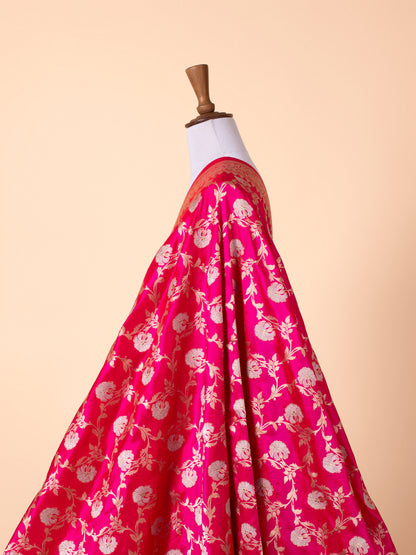 Handwoven Rani Pink Silk Dupatta