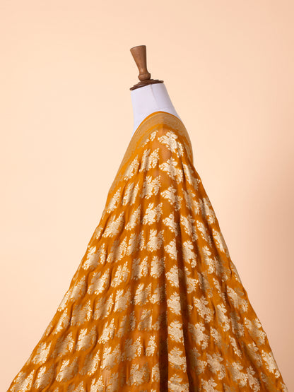 Handwoven Mustard georgette Dupatta