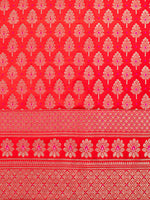 Handwoven Red Silk Lehenga