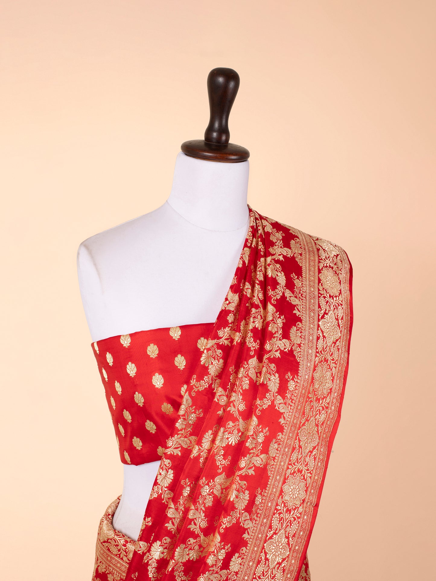 Handwoven Red Silk Saree