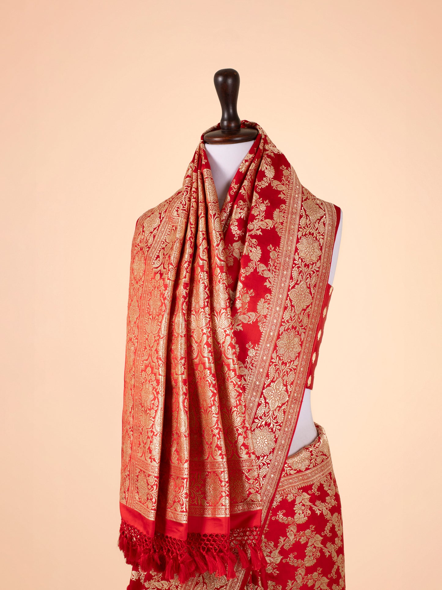 Handwoven Red Silk Saree