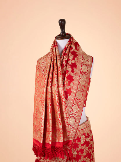 Handwoven Red Silk Saree