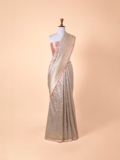 Handwoven Beige Silk Saree