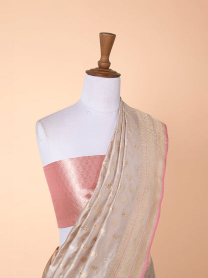 Handwoven Beige Silk Saree