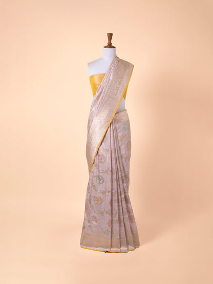 Handwoven Mauve Silk Saree