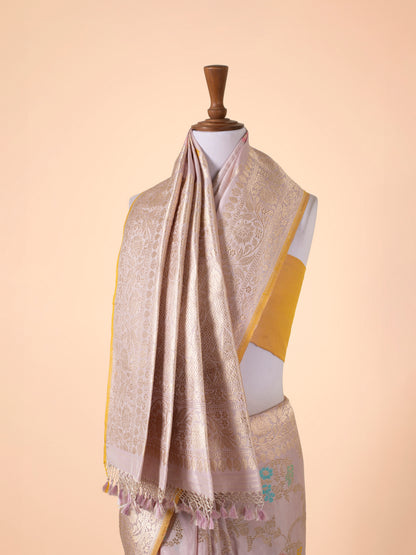 Handwoven Mauve Silk Saree