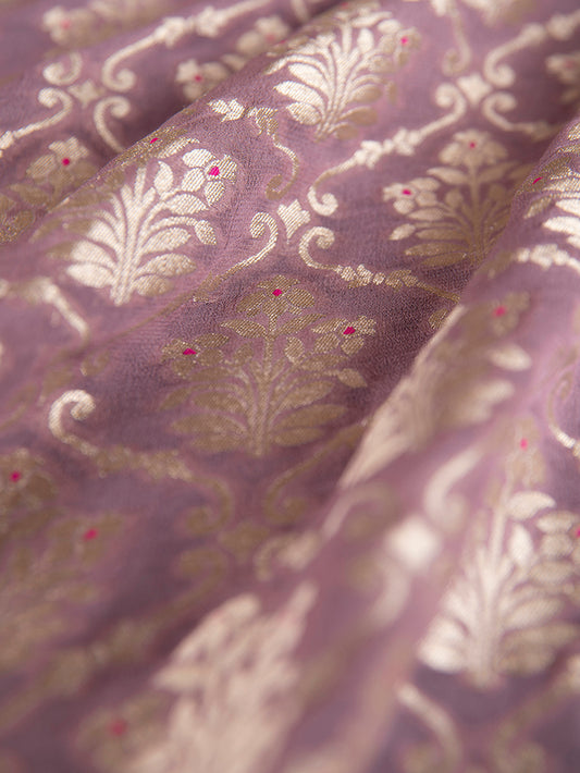 Handwoven Mauve Georgette Fabric