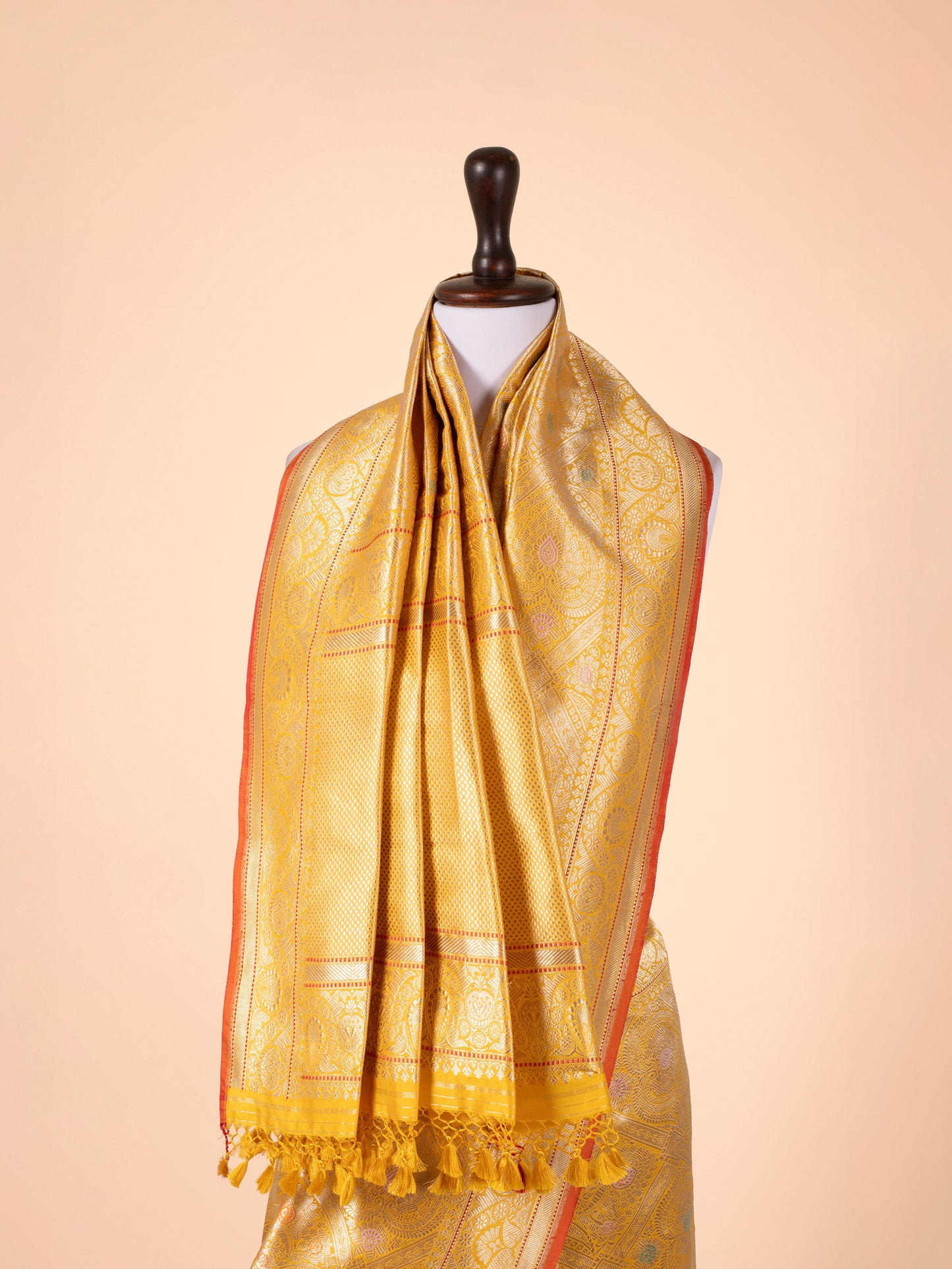 Handwoven Mustard Silk Saree