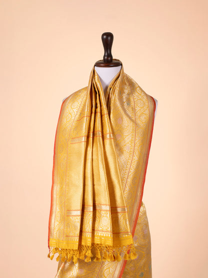 Handwoven Mustard Silk Saree