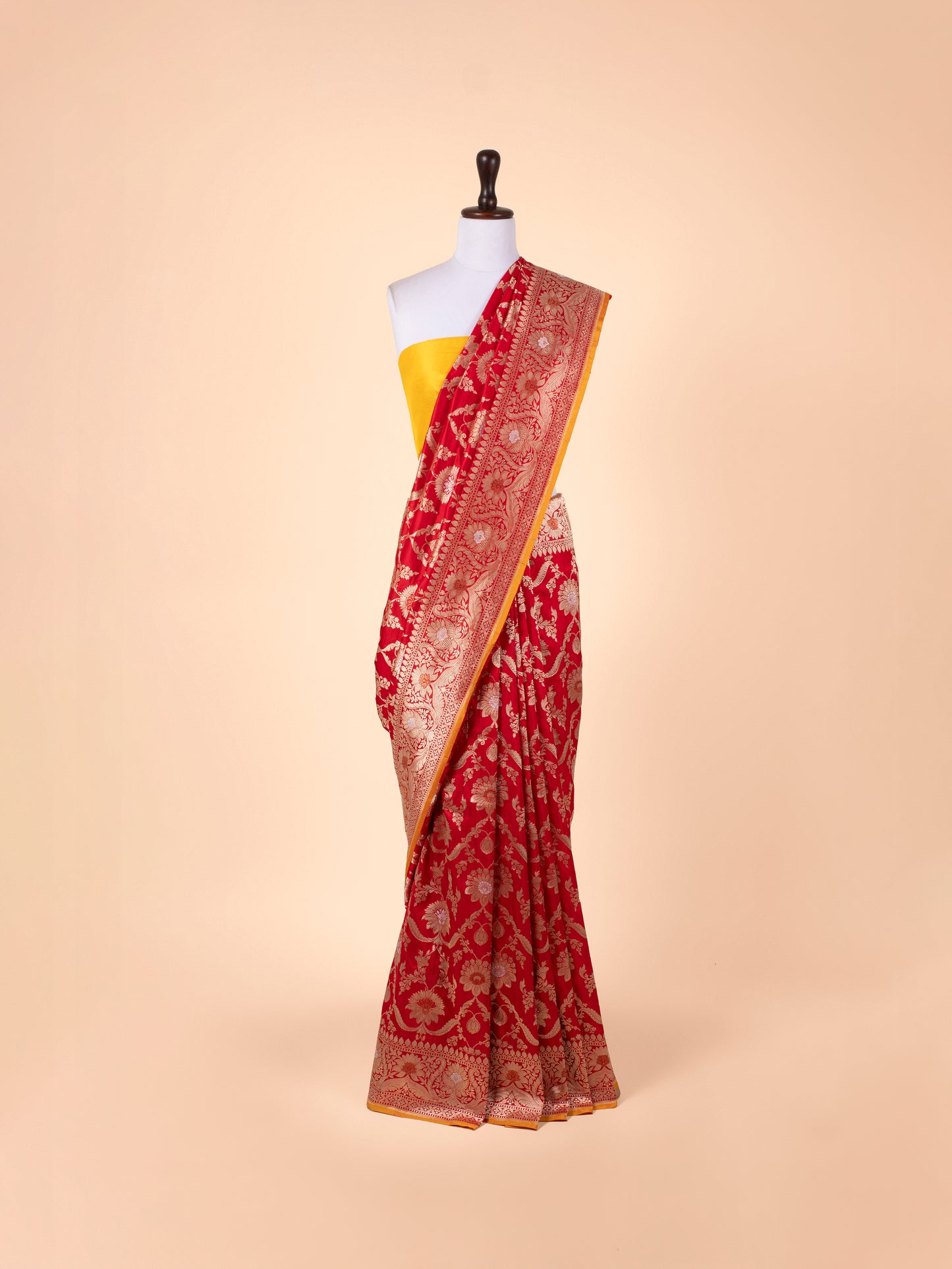 Handwoven Red Silk Saree