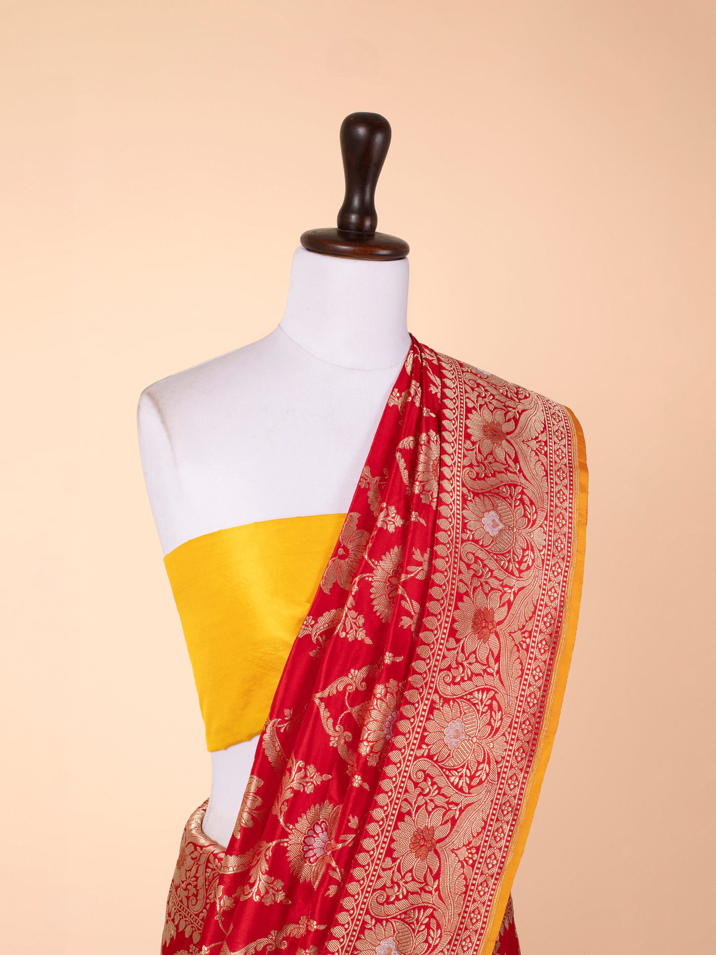 Handwoven Red Silk Saree