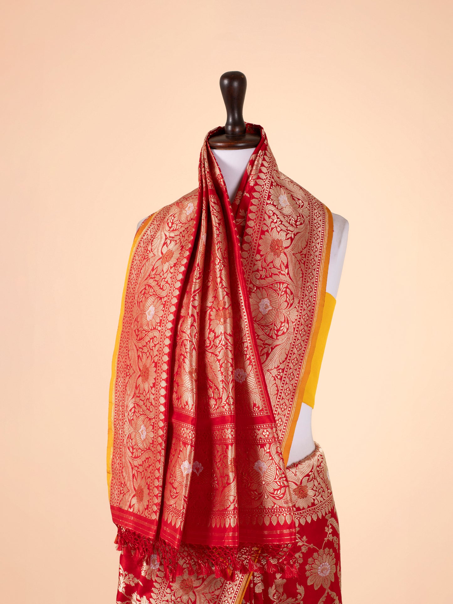 Handwoven Red Silk Saree