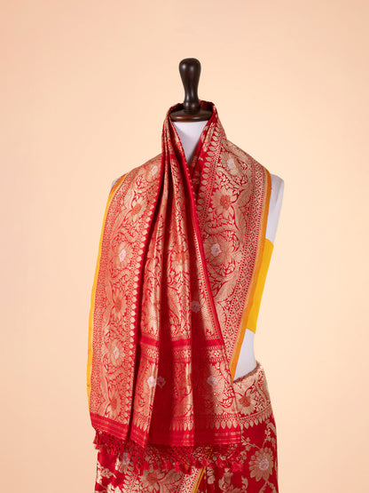 Handwoven Red Silk Saree