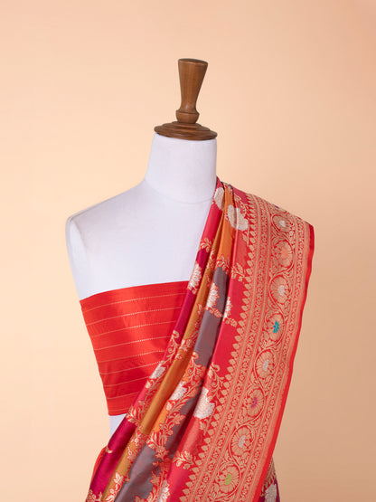 Handwoven Red Silk Saree