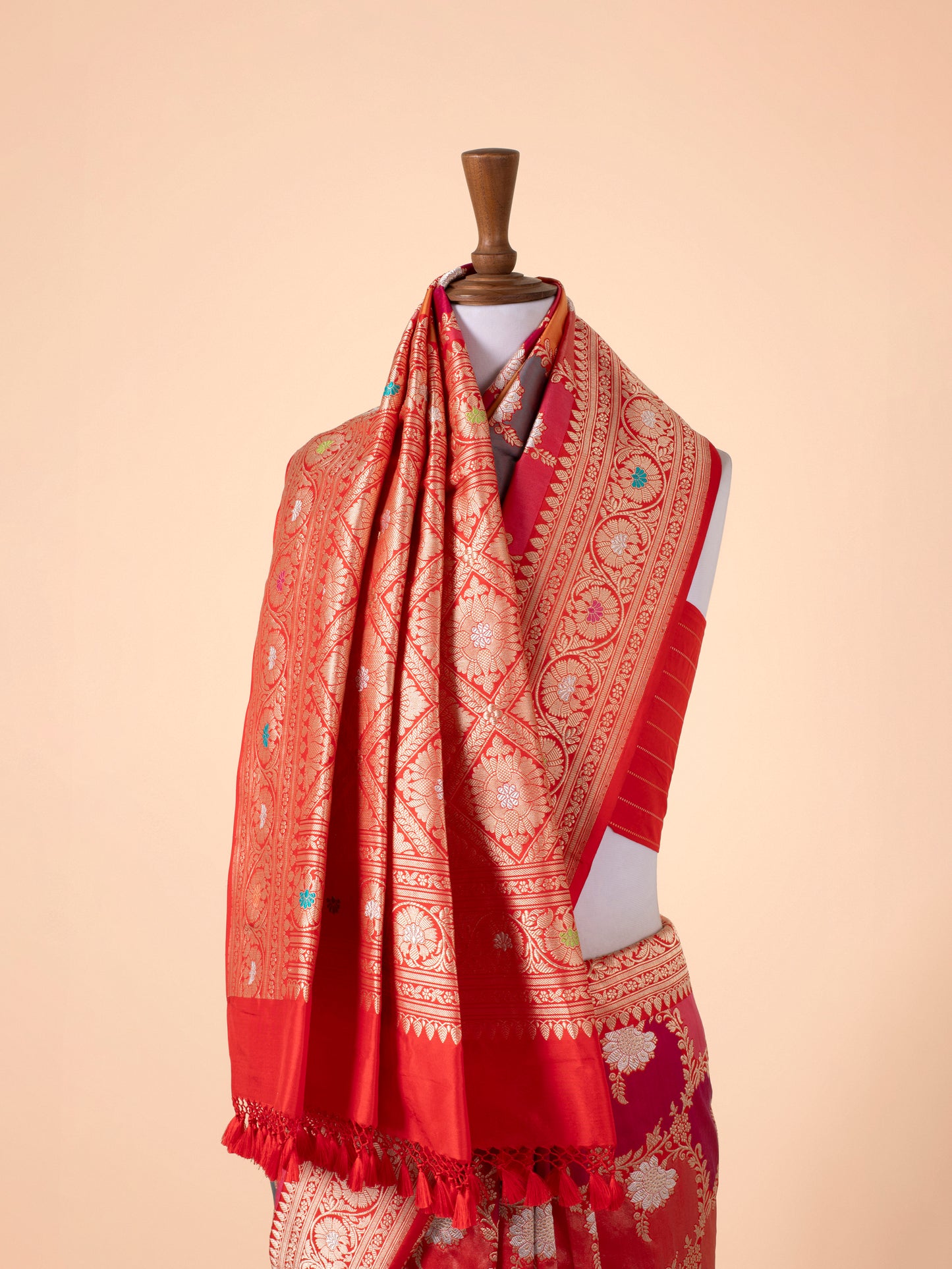 Handwoven Red Silk Saree