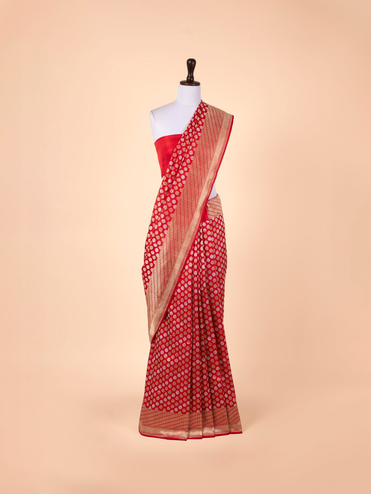 Handwoven Red Silk Saree