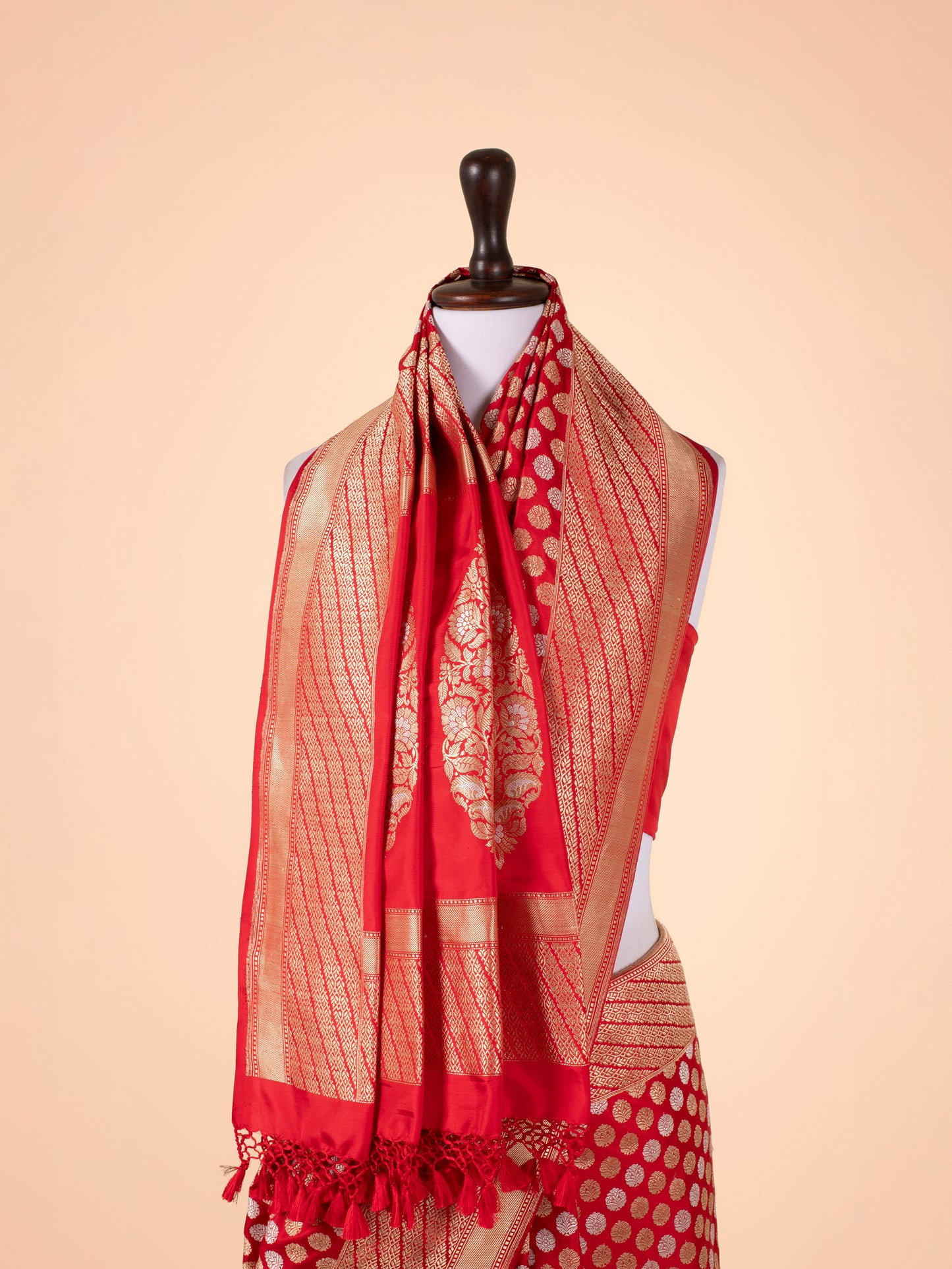 Handwoven Red Silk Saree