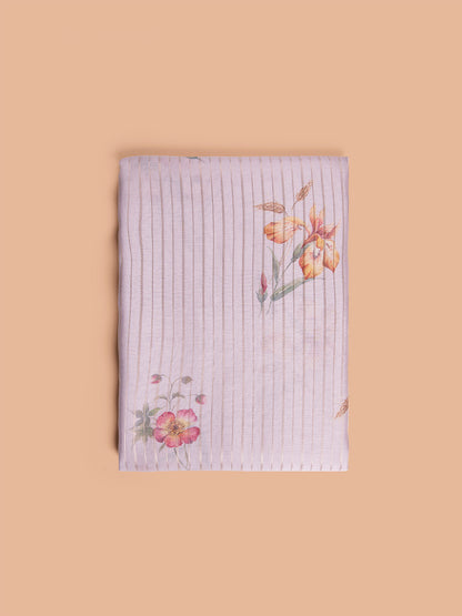 Handwoven Pink Cotton Silk Fabric