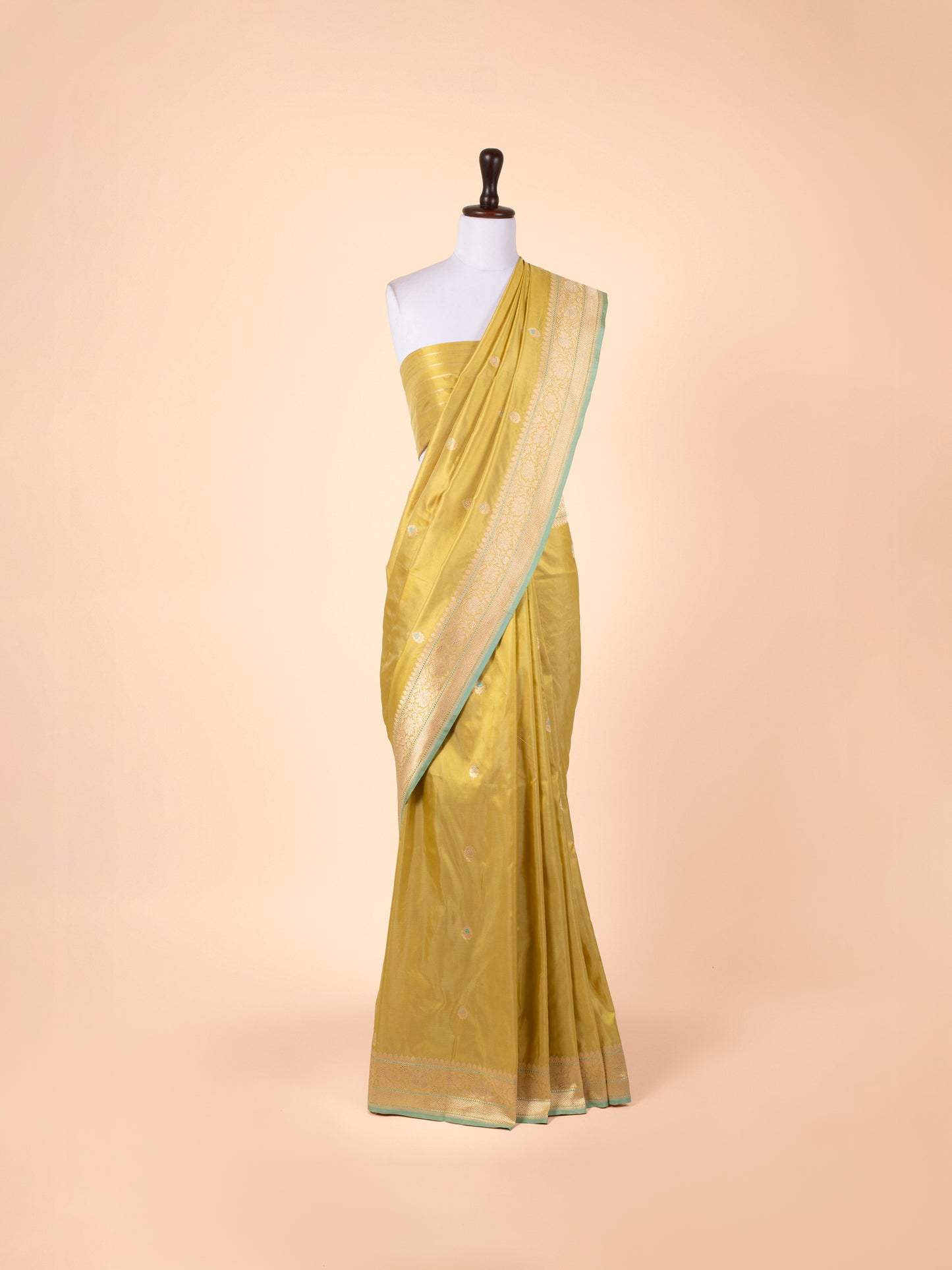 Handwoven Mustard Silk Saree