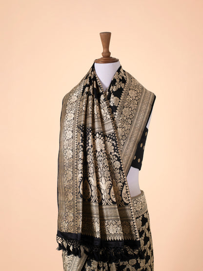 Handwoven  Black Silk Saree