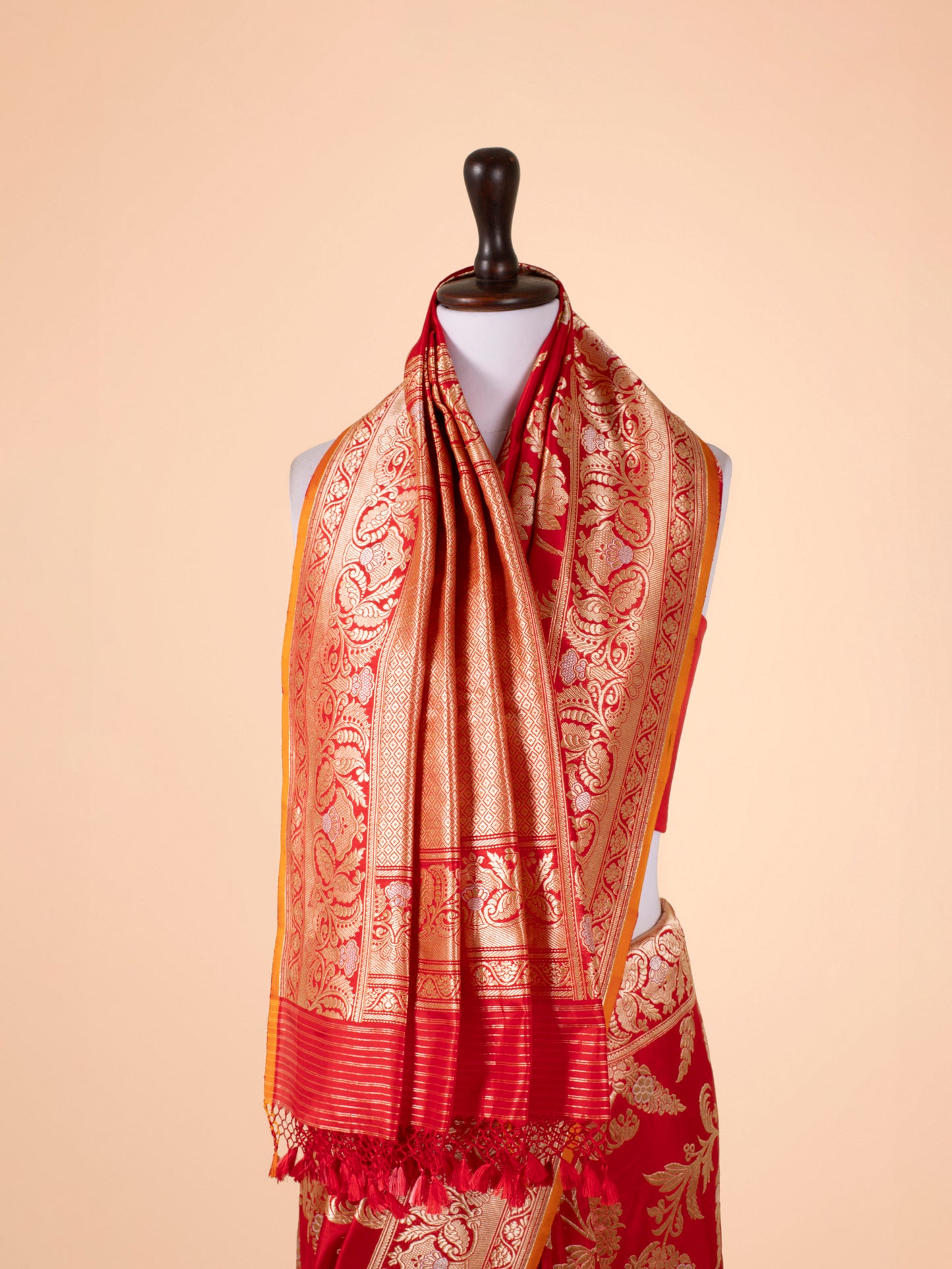 Handwoven Red Silk Saree