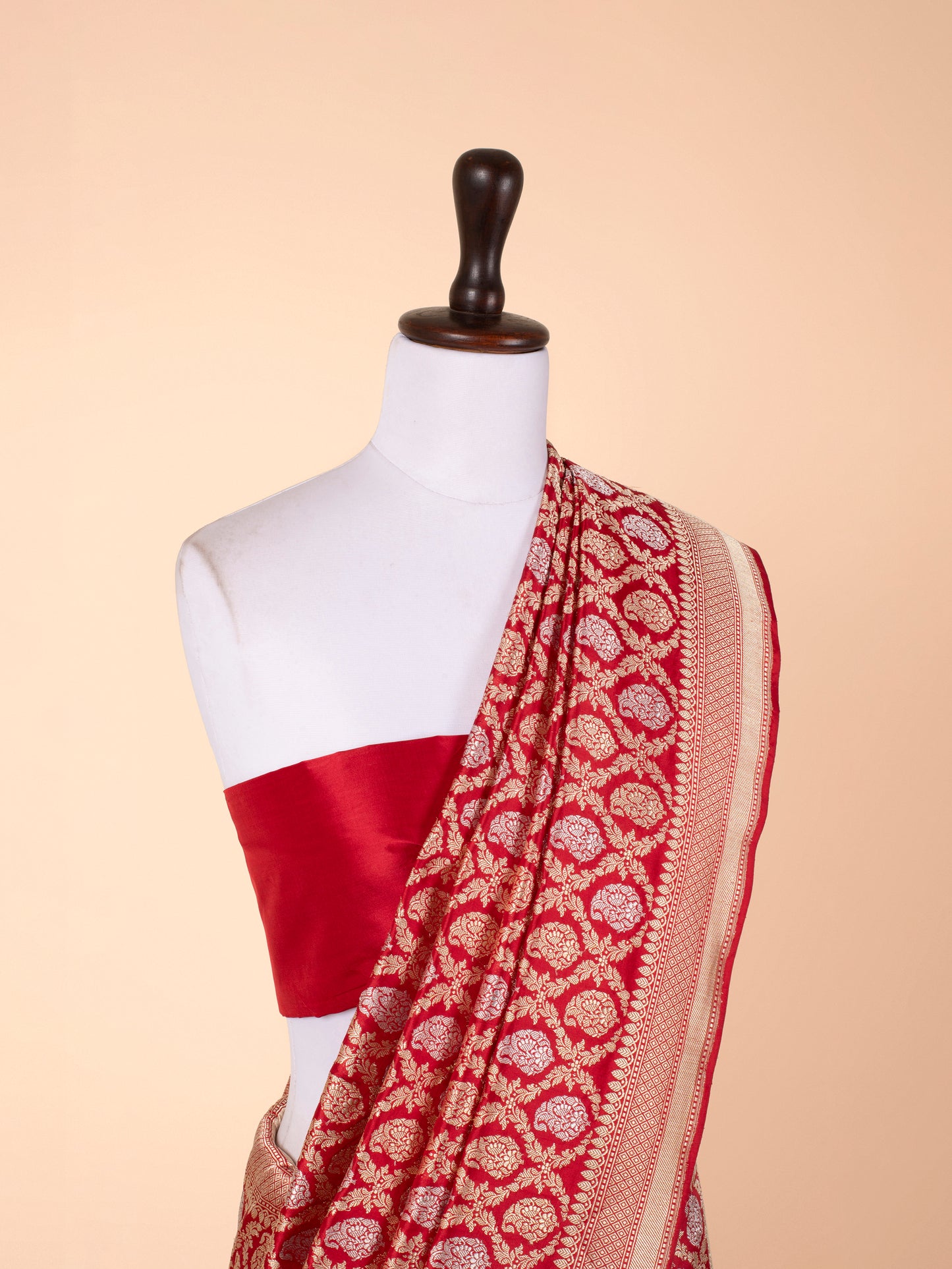 Handwoven Red Silk Saree