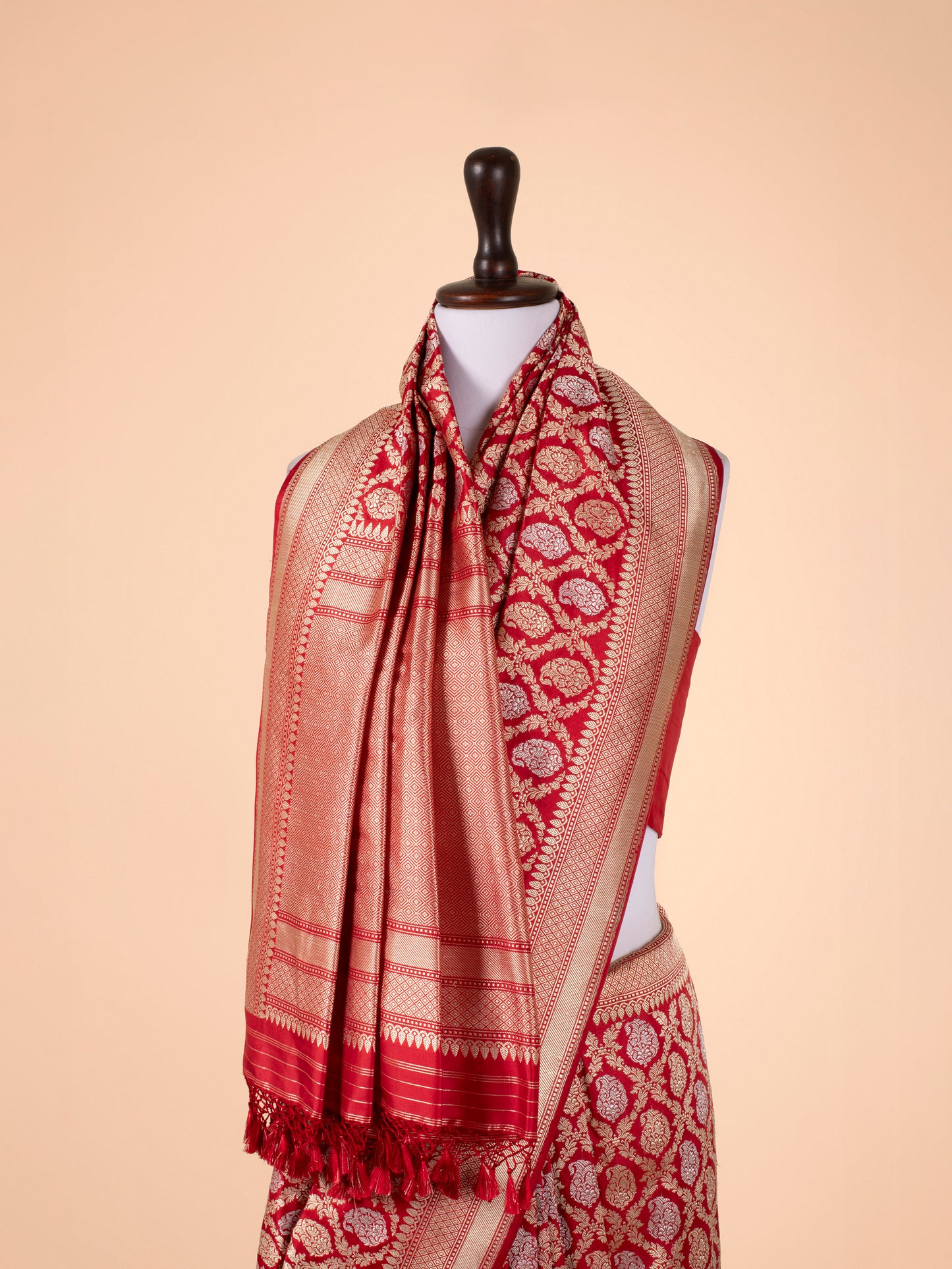 Handwoven Red Silk Saree